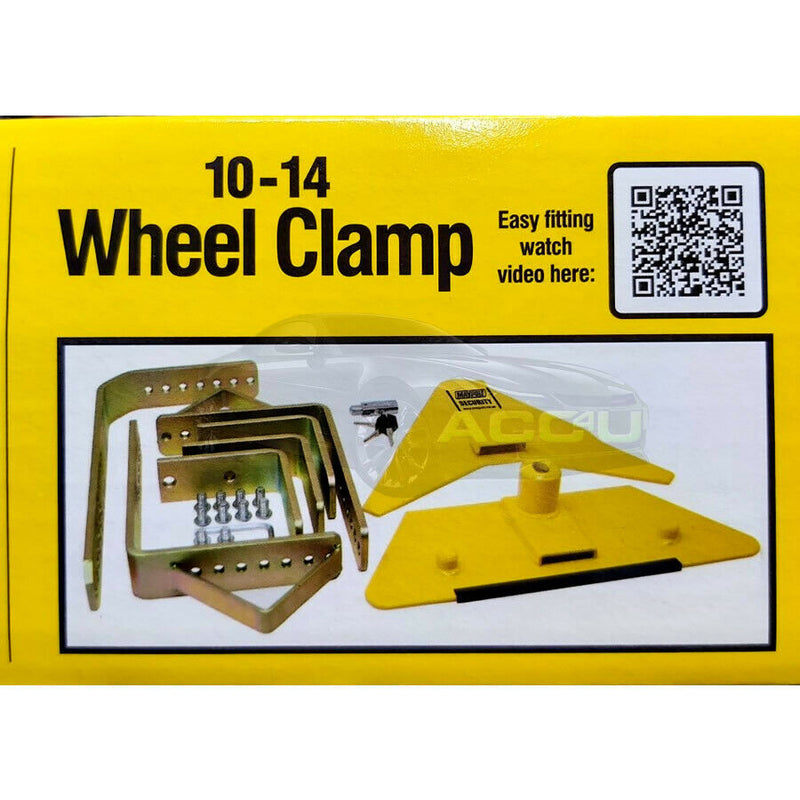 Maypole MP5434 Car Trailer Caravan 10" To 14" inch Heavy Duty Security Wheel Clamp