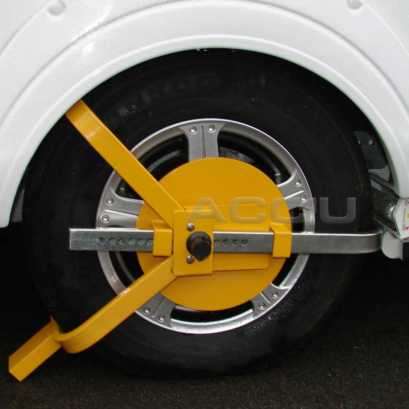 Maypole Car Caravan Van Trailer High Security Heavy Duty 13" - 17" inch Wheel Clamp +Caps