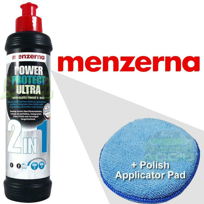 Menzerna Power Protect Ultra 2in1 Car High Gloss Finish & Wax Sealant 250ml+Pad