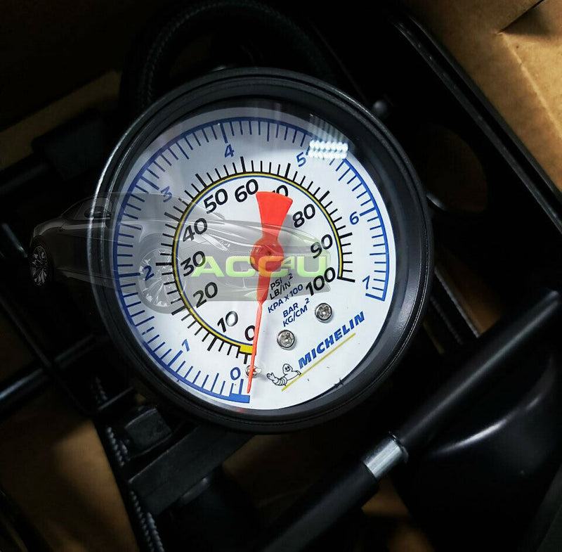 Michelin 12212 Double Piston Twin Barrel Car Van Cycle Tyre Inflator Foot Pump