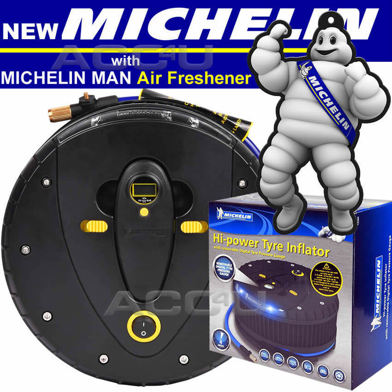 Michelin 12260 12v Car Tyre Air Compressor Inflator & Detachable Pressure Gauge