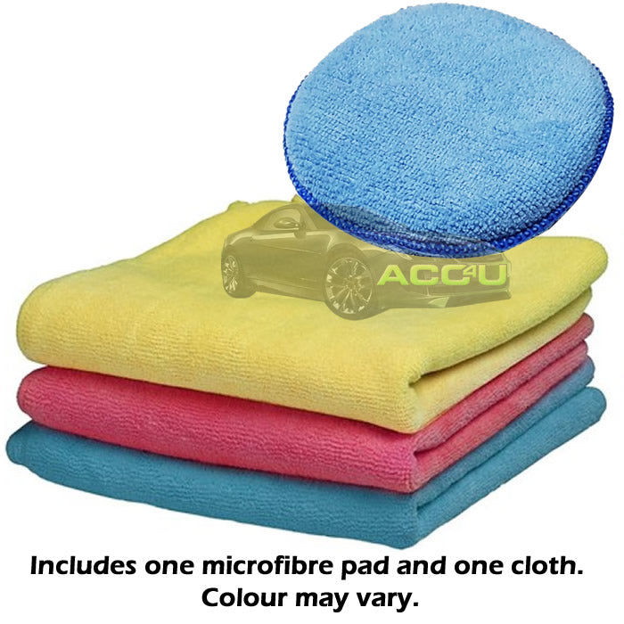 4 x Meguiars Yellow Soft Foam Car Tyre Gel Polish Applicator Pads+Cloth+Polish Pad