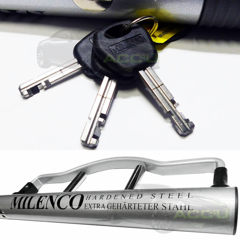 Milenco 4TRESS Design Sold Secure Gold Car Van Silver Steering Wheel Lock +Version +Caps
