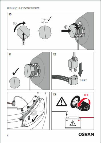 Osram LEDriving HL Gen2 12v 24v H11 6000K Cool White LED Headlight Headlamp Bulbs Kit