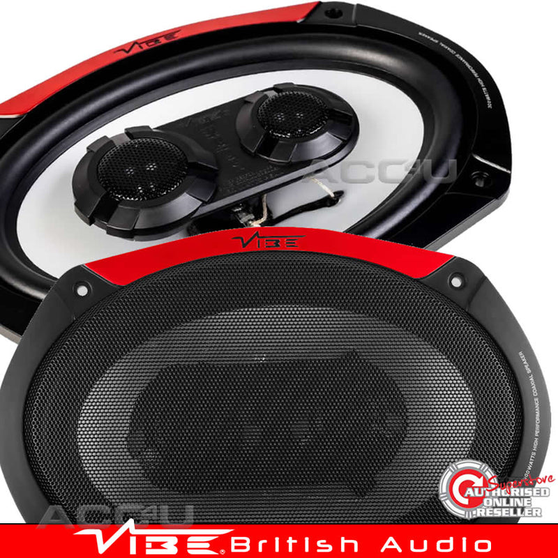 Vibe Pulse Series 69 6x9" inch 600w 3-Way Car Rear Parcel Shelf Coaxial Speakers Set