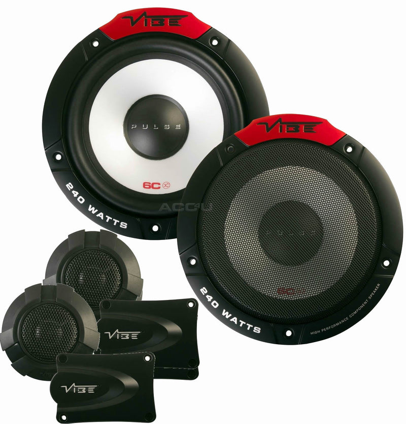 Vibe Pulse 6C 480w 6.5" inch 165mm Car Door Component Speakers System Set