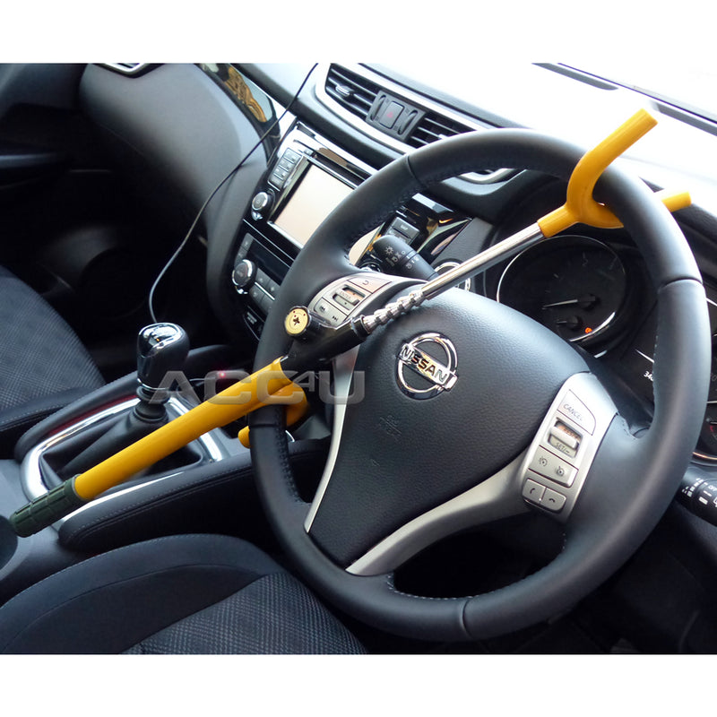 For Nissan Qashqai Car Anti Theft High Security Yellow Steering Wheel Lock