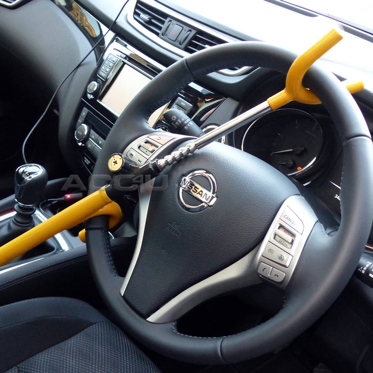 For Nissan Qashqai Car Anti Theft High Security Yellow Steering Wheel Lock