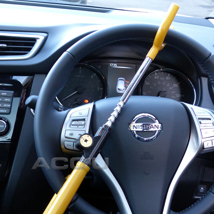 For Nissan Qashqai Car Anti Theft High Security Yellow Steering Wheel Lock