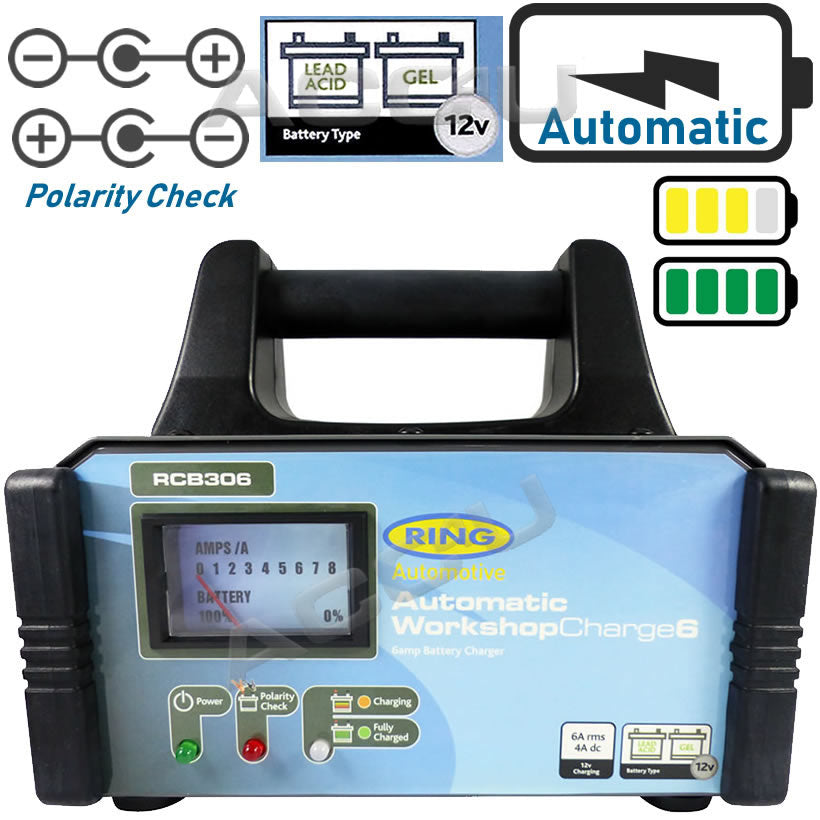 Ring Automotive Battery Charger Ring RCB306 12v Amp 70Ah Automatic