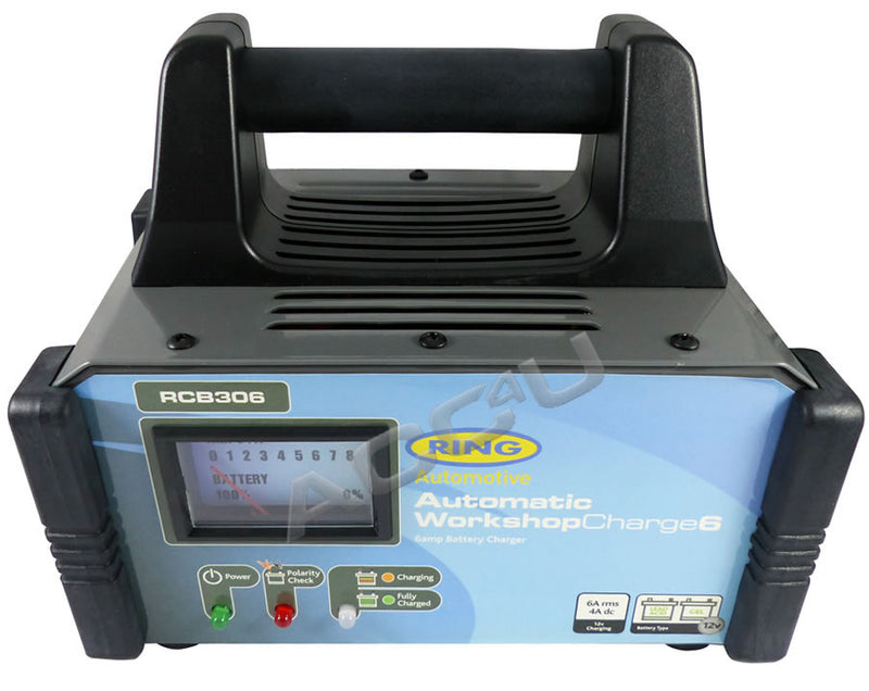 Ring RCB306 12v 6 Amp 70Ah Automatic Workshop Car Lead Acid Gel Battery Charger