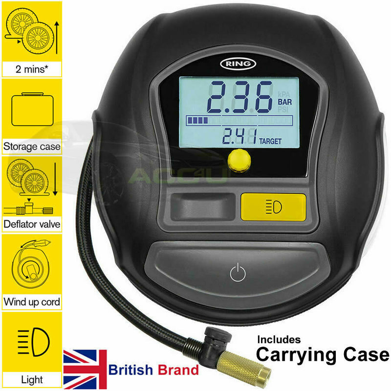 Ring Rtc 1000 Ring RTC1000 12V Digital Car Tyre Air Compressor
