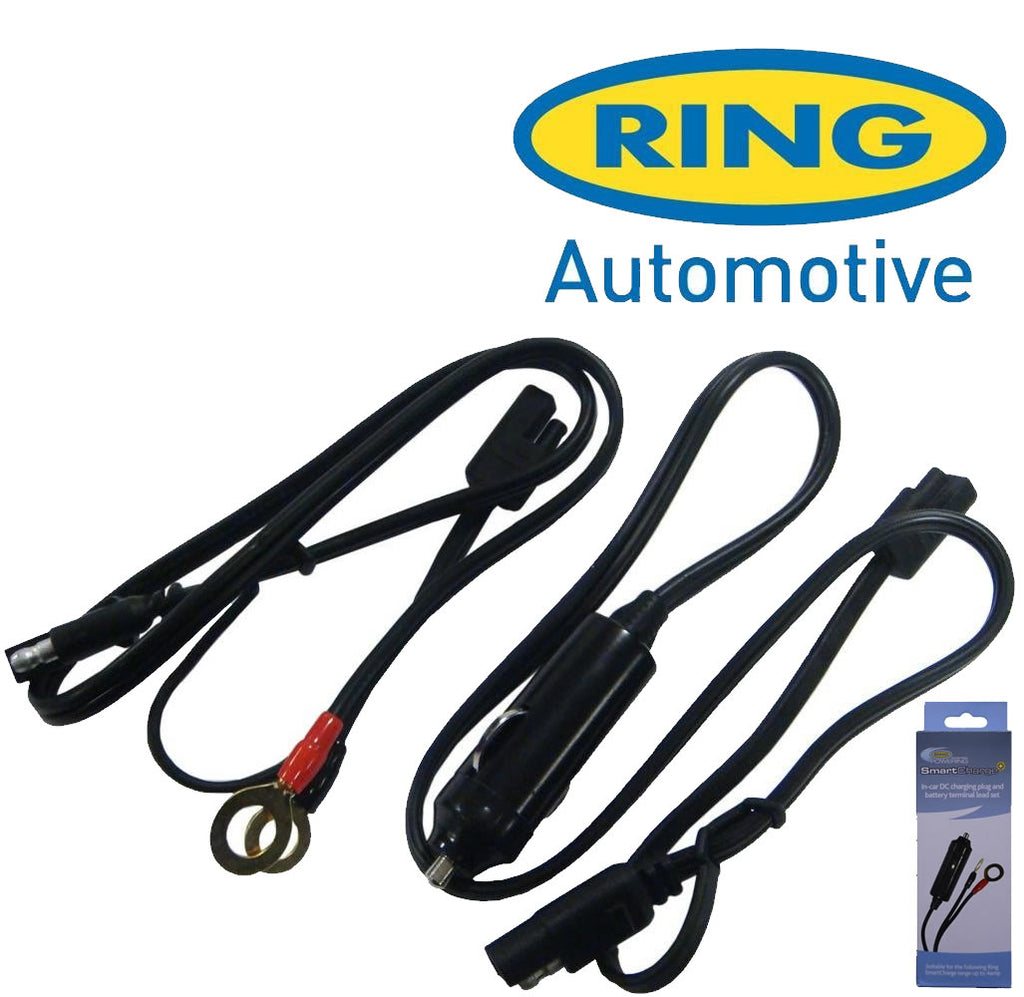 Ring SmartCharge+ RSCL 12v In Car DC Charging Plug & Battery Terminal Leads Set