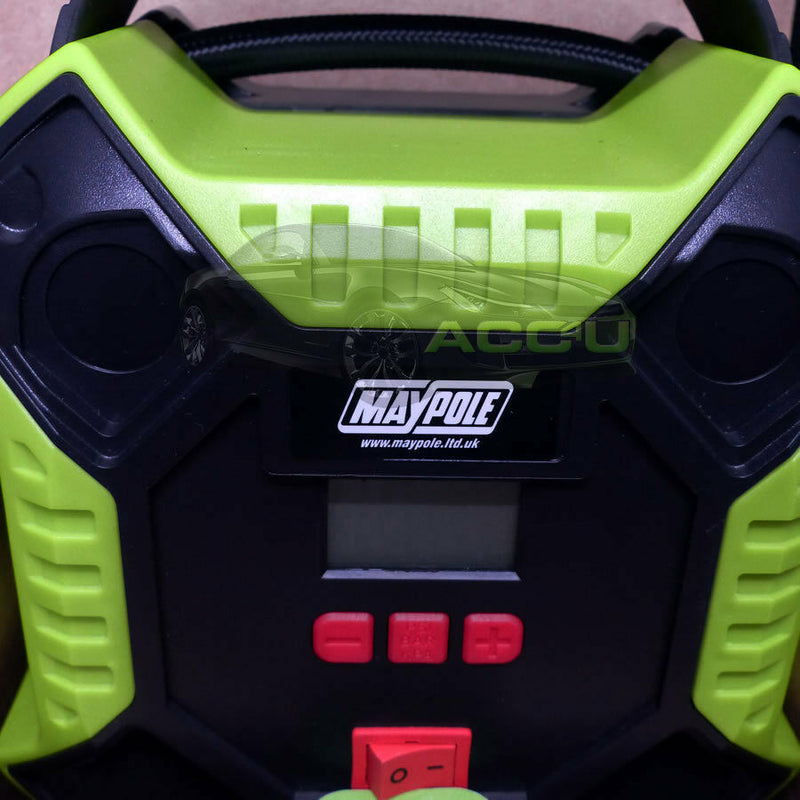 Maypole MP7950 12v Automatic Digital Car Tyre Air Compressor Inflator Pump