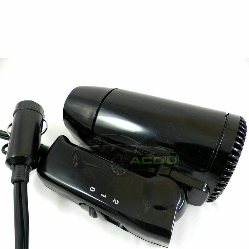 12v In Car Caravan Cigarette Lighter Plug Folding Handle Travel Hair Dryer SWHD