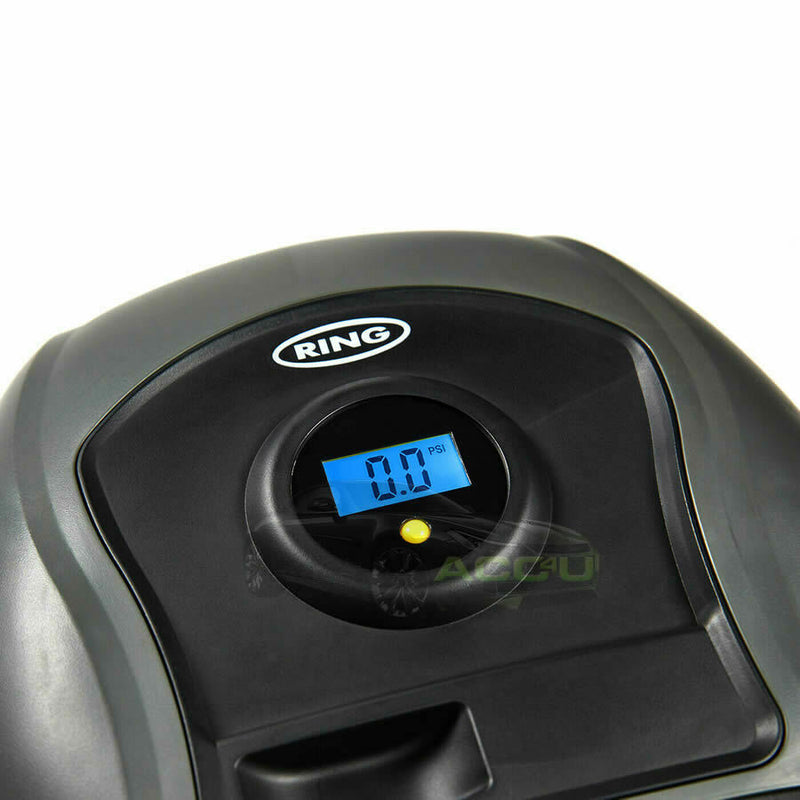 Ring RTC300 12v Plug Digital Gauge Car Tyre Air Compressor Inflator Pump