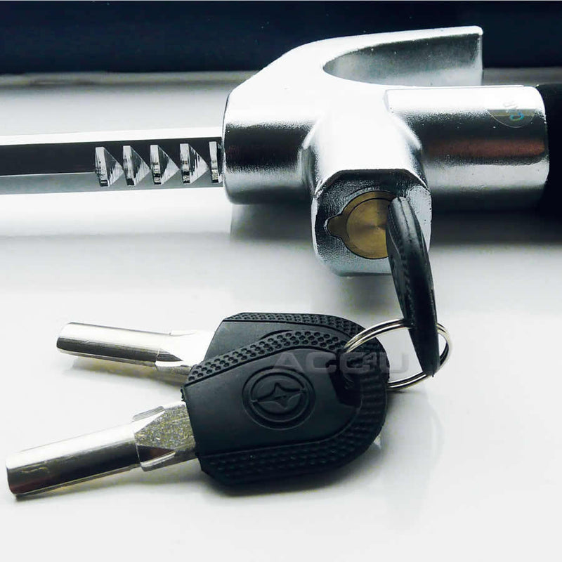 Steel Aluminium Car Anti Theft Steering Wheel Lock With Built-In Window Breaker