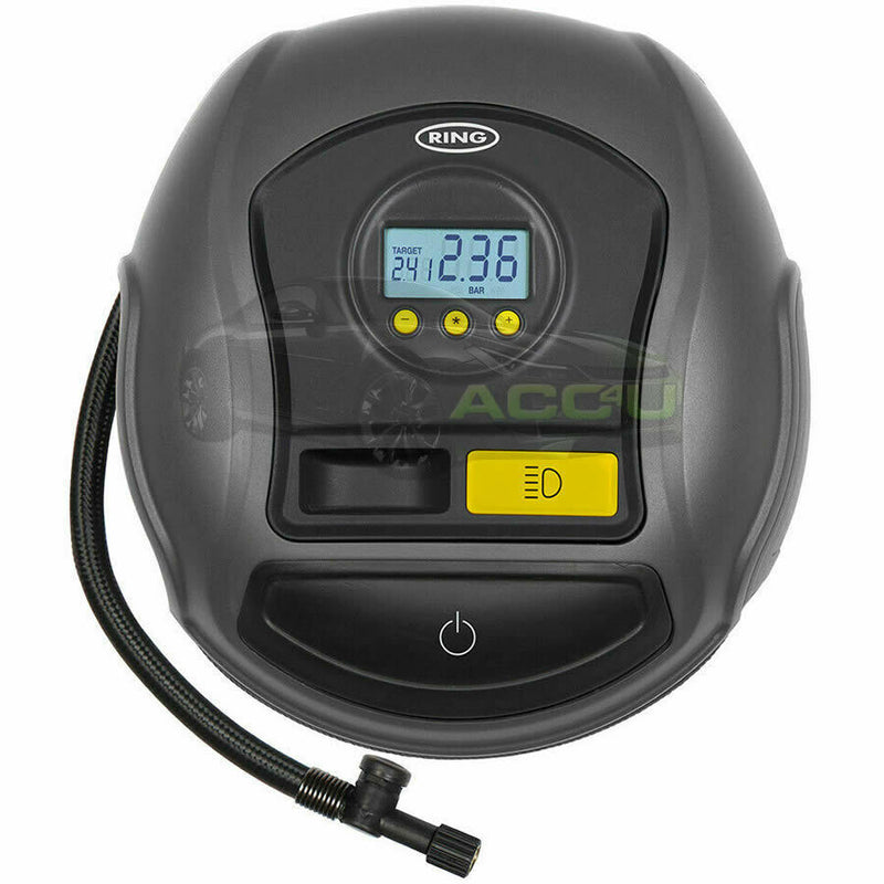 Ring RTC500 12v Digital Auto Stop Car Van Bike Tyre Air Compressor Inflator Pump