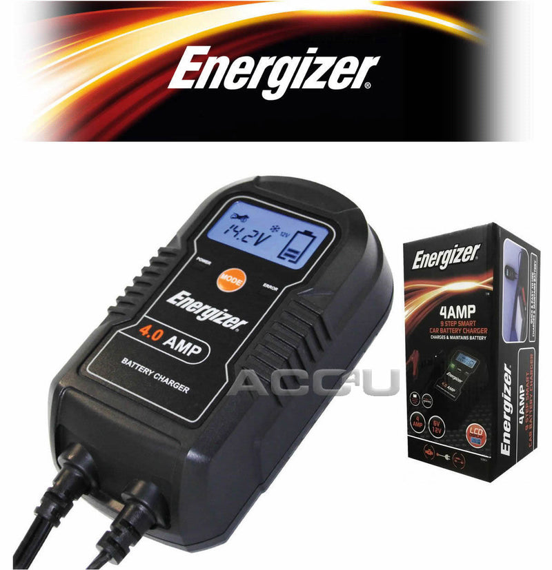 Energizer 50904 6v 12v 4A 9 Step Car Van Bike Smart Battery Charger & Maintainer