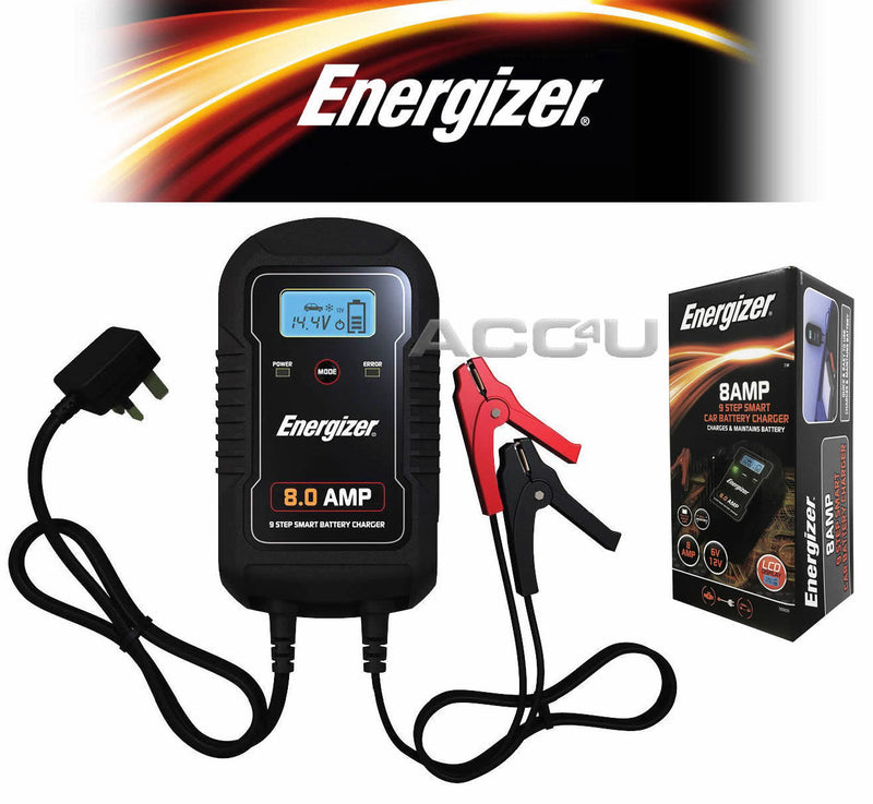 Energizer 50908 6v 12v 8A 9 Step Car 4x4 Bike Smart Battery Charger & Maintainer