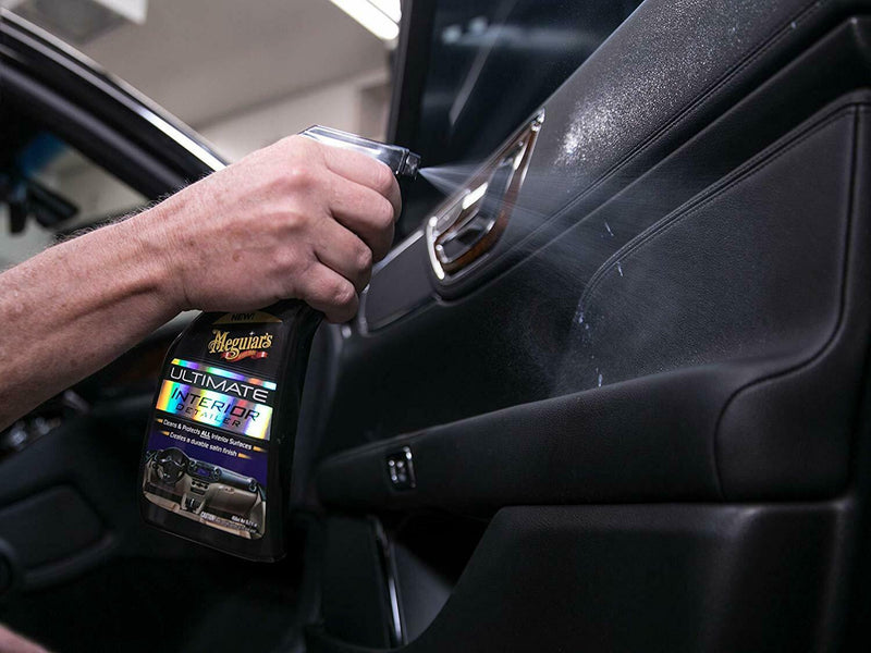 Meguiars Ultimate Car Interior Dash Console Door Panels Detailer Spray+Cloth+Pad
