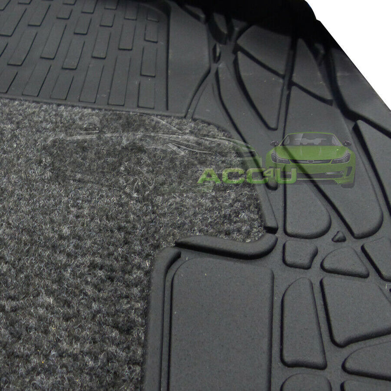For Audi Heavy Duty Black Rubber Carpet Tailored 3D Cutting Lines Car Mats Set of 4