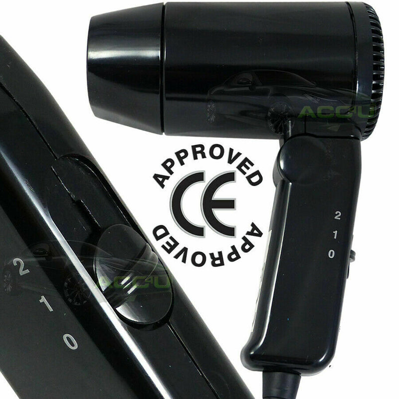12v In Car Caravan Cigarette Lighter Plug Folding Handle Travel Hair Dryer SWHD