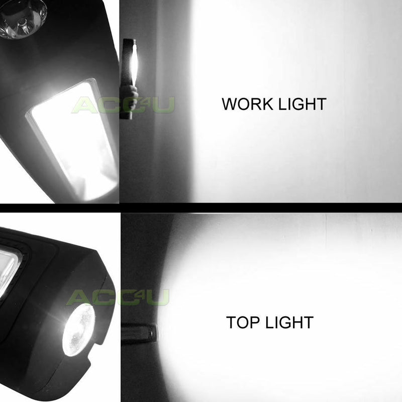 Rotating Tilt Rechargeable 3W COB LED Inspection Work Torch Lamp Light Spotlight