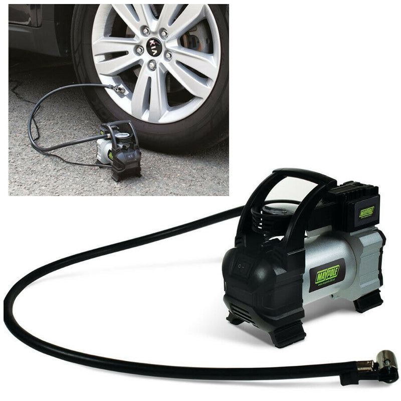 Maypole MP7952 12v Car 4x4 Tyre Rapid Metal Air Compressor Inflator Pump
