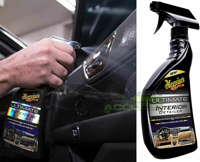 Meguiars Ultimate Car Interior Dash Console Door Panels Detailer Spray+Cloth+Pad