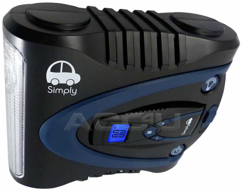 Simply 12v Car Digital Detachable Gauge Tyre Air Compressor Inflator Pump DAC03