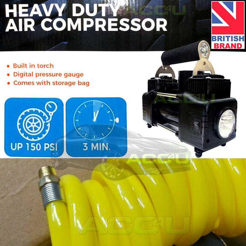 Simply 12v 150 PSI Digital Car 4x4 Heavy Duty Tyre Air Compressor Inflator Pump