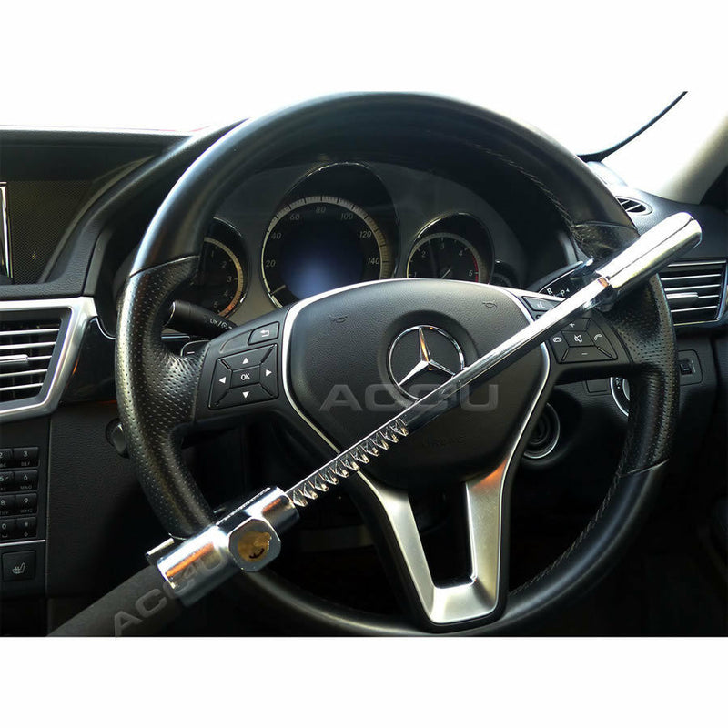 Steel Aluminium Car Anti Theft Steering Wheel Lock With Built-In Window Breaker
