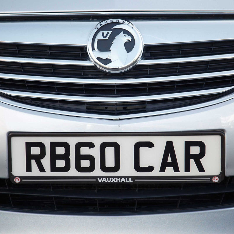 Richbrook Vauxhall Official Licensed Car Black ABS Number Plate Surround Frame Holder