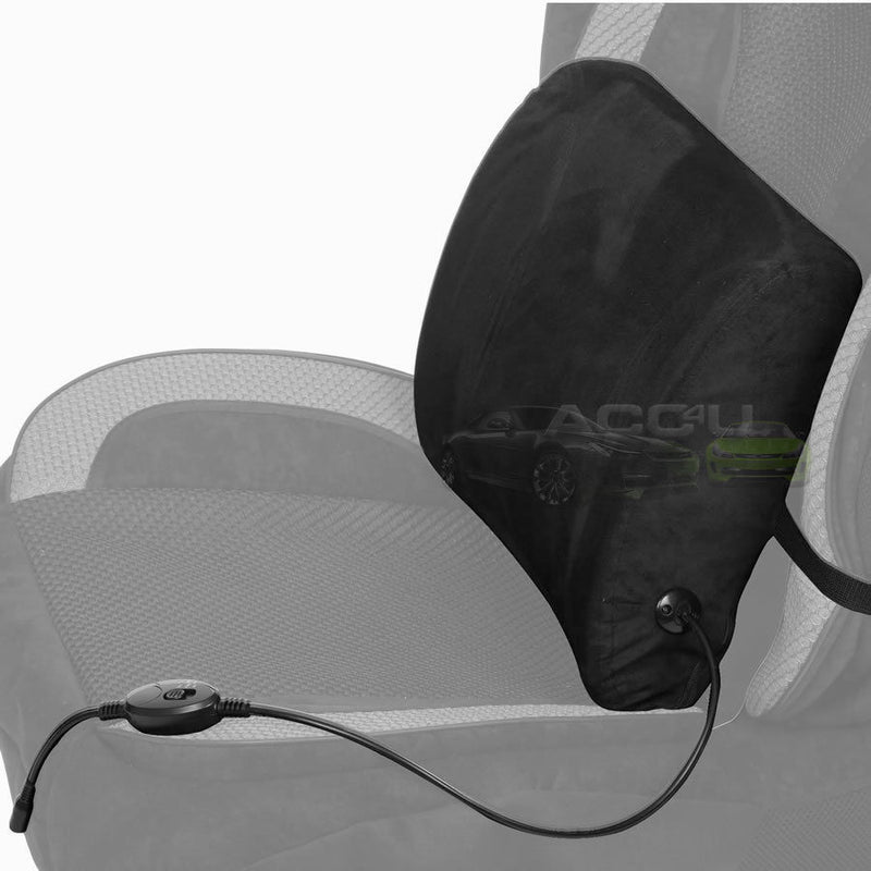 12v Car Van Heated Memory Foam Lumbar Lower Back Spine Pain Support Single Cushion