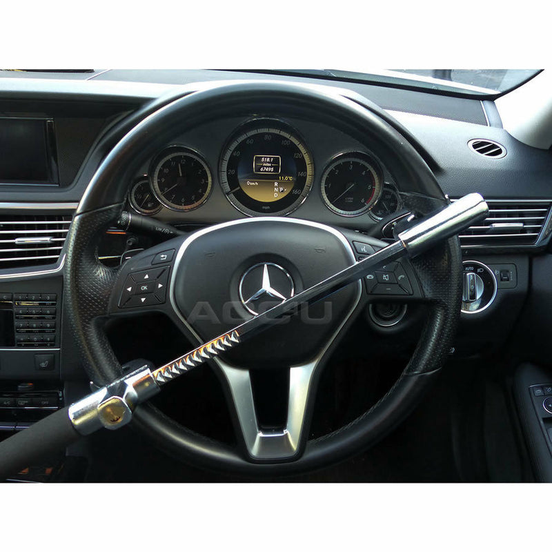 Steel Aluminium Car Anti Theft Steering Wheel Lock With Built-In Window Breaker