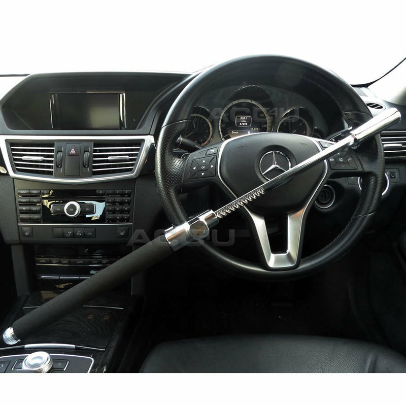 Steel Aluminium Car Anti Theft Steering Wheel Lock With Built-In Window Breaker