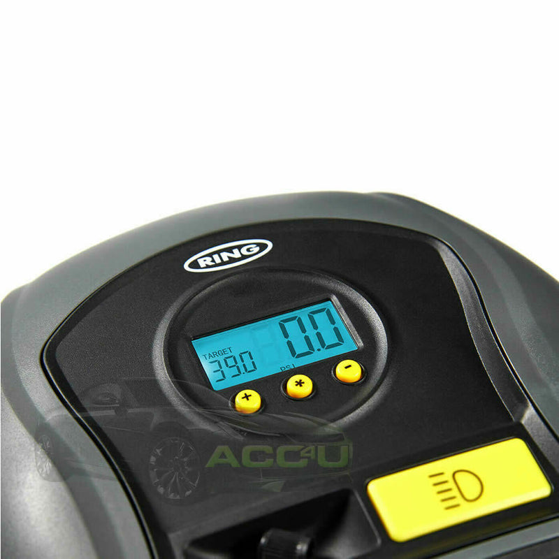 Ring RTC500 12v Digital Auto Stop Car Van Bike Tyre Air Compressor Inflator Pump