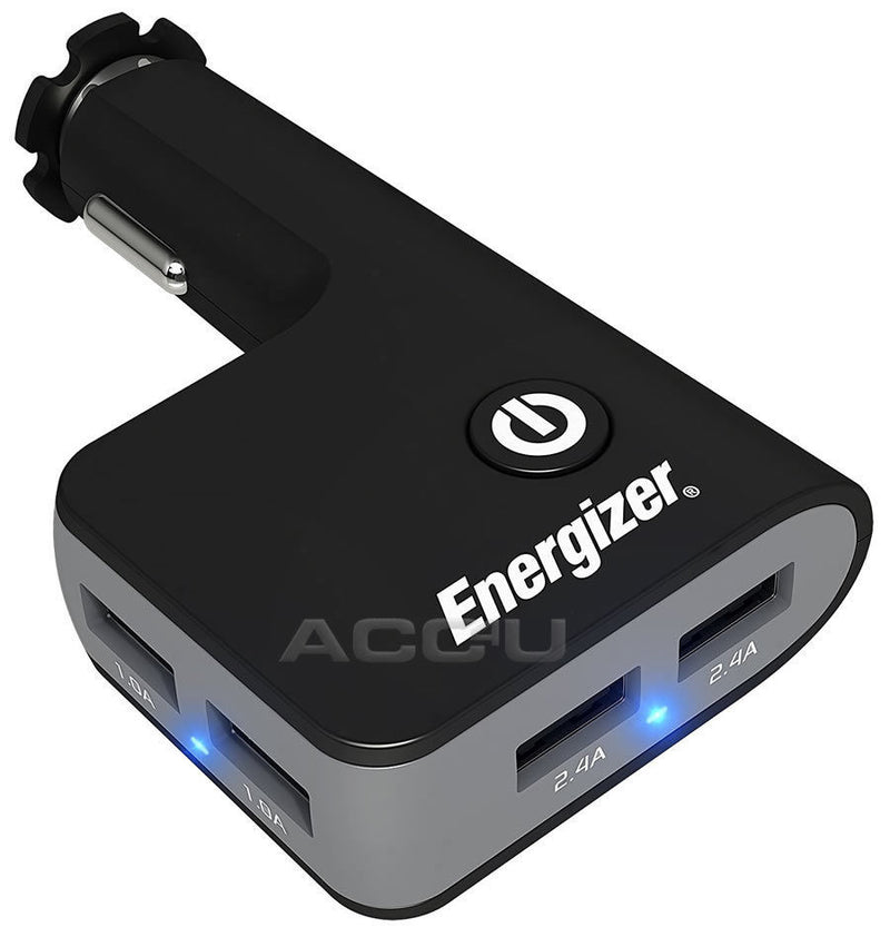 Energizer 50530 12v 24v In Car Van Truck Quad 4 USB Socket Power Adapter Fast Charger