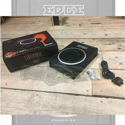 Edge EDB8CA-E8 Car Underseat Slim Active Amplified Subwoofer Bass Box Enclosure