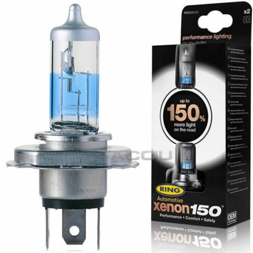 Ring Xenon150 H4 12v 60/55w Car Upgrade Headlight Headlamp 150% Brighter Bulbs