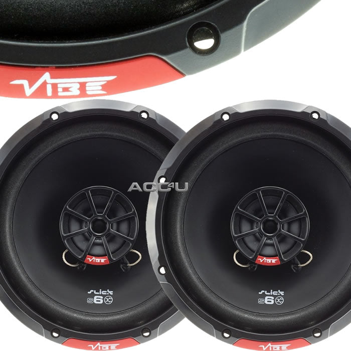Vibe SLICK6 V7 Slick Series 2 6 6.5" inch 480w Car Door Shelf Coaxial Speakers Set
