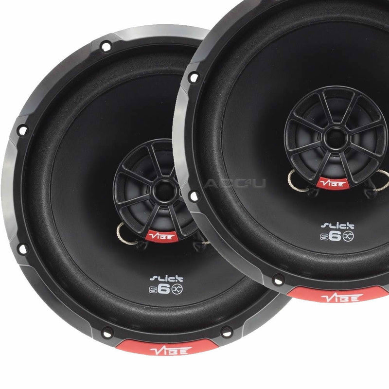 Vibe SLICK6 V7 Slick Series 2 6 6.5" inch 480w Car Door Shelf Coaxial Speakers Set