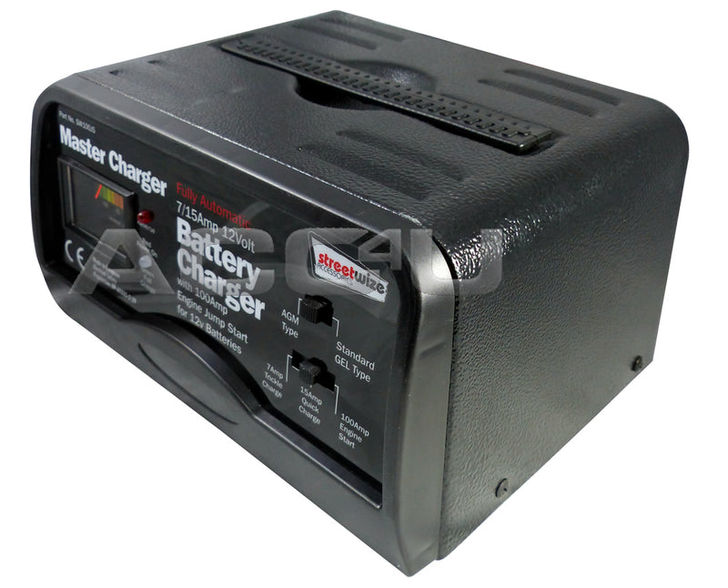 12v 7/15A Automatic Car Van Leisure Battery Charger With 100A Engine Jump Start Starter