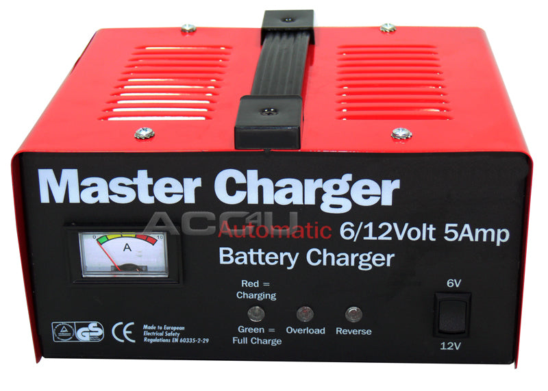 6v 12v 5A 50Ah Car Bike Quad Boat Automatic Metal Case Master Battery Charger