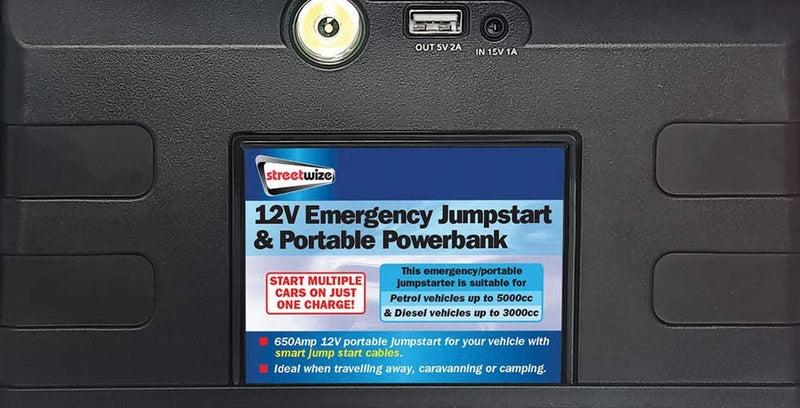 12v 650A Emergency Portable Lithium 5L Petrol 3L Diesel Car Battery Jump Starter Power Bank