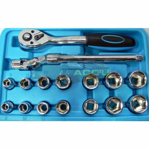 36 Pcs Professional 3/8" inch Drive CRV Bit & Socket Torx Ratchet Tool Set Case +Caps