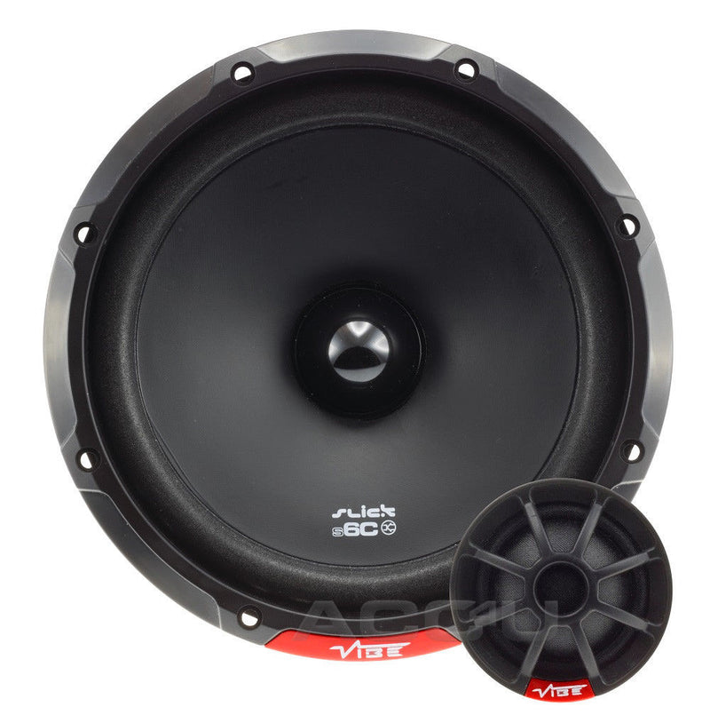 Vibe SLICK6C V7 Slick 6C 6 Comp 6.5" inch 540w Car Door Component Speakers System Set