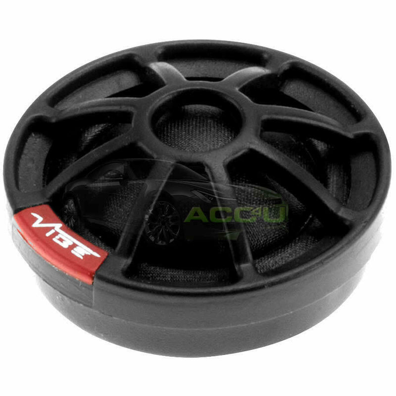 Vibe Audio SLICK1 V7 150w Car Door Silk Dome Tweeters & Inline Passive Crossovers Set +Caps