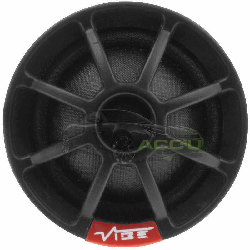 Vibe Audio SLICK1 V7 150w Car Door Silk Dome Tweeters & Inline Passive Crossovers Set +Caps